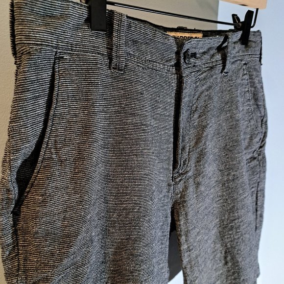 Express Men's 30" Classic Fit Linen Blend Flat Front Shorts - Picture 4 of 16